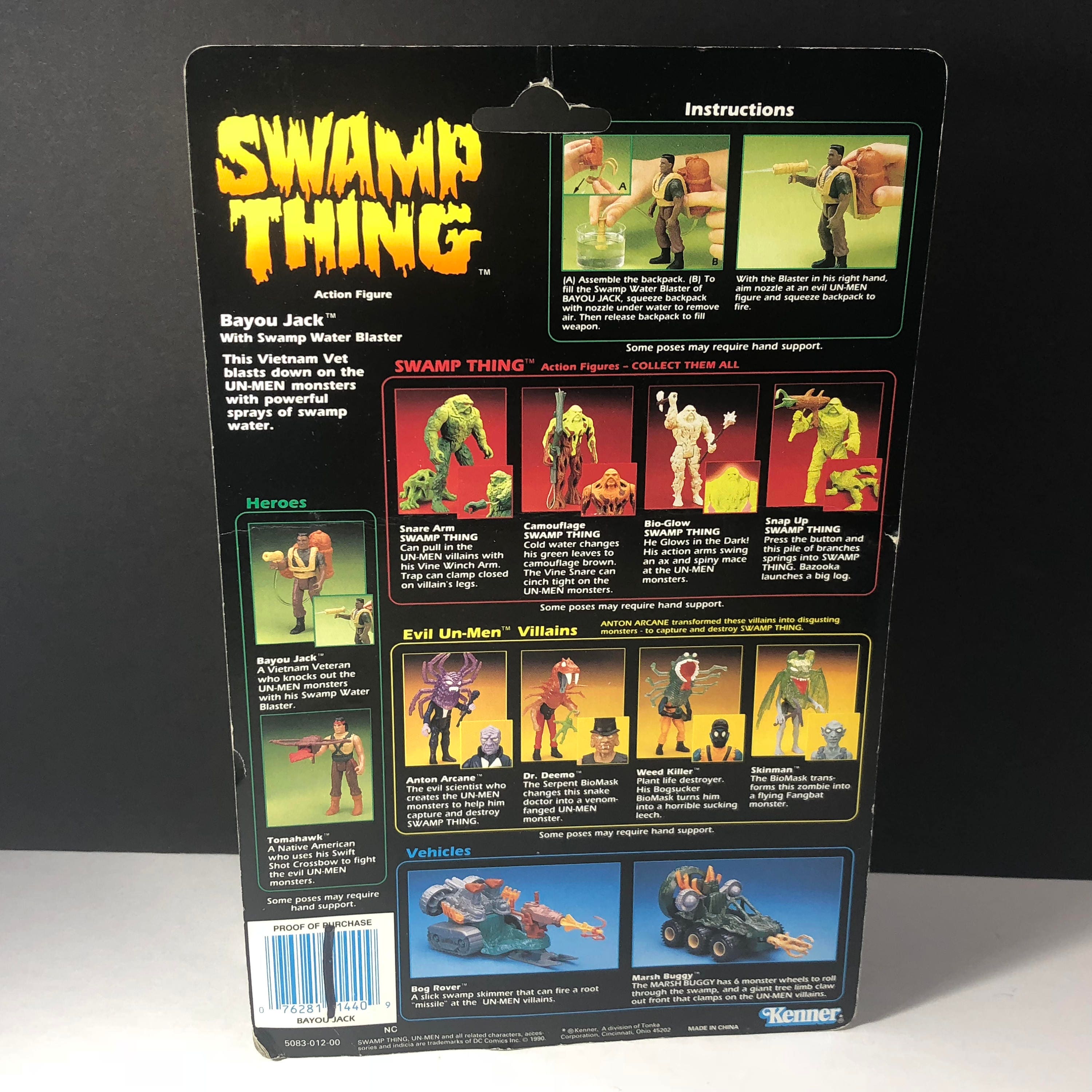 1990 KENNER SWAMP THING Vtg Toy Action Figure Moc Sealed New
