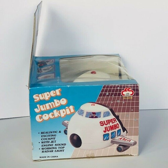 Super Jumbo Cockpit Airplane Toy Vtg Nib Box Japan Plane Jet Super Jumbo Cockpit Airplane Toy Vtg Nib Box Japan Plane Jet