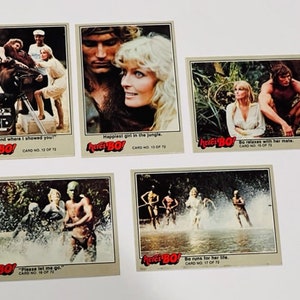 Tarzan Here&#39;s Bo Derek Trading Cards vtg lot Fleer Jungle Stanford Movie ape B10
