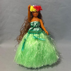 Vintage Tzu Ling Hula Girl Hawaii Battery Operated Toy Figure 1993 Lei Tiki Bar
