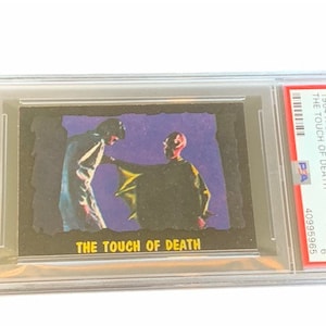 Outer Limits Sciencefiction Alien Horror Universal Monsters Trading Card 1964 Daystar Villa Distefano Bubbles Inc Graded PSA 6 Touch of Death #40