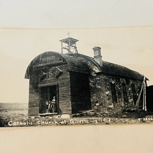 Antieke Ansichtkaart Ephemera papier verzamelbare postkaart souvenir verdeeld terug vintage Real Photo Katholieke Kerk Gillette 1919