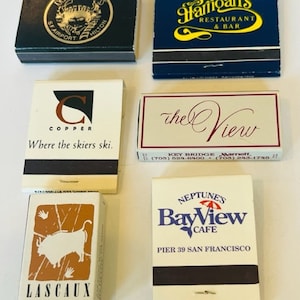 Match Book vtg Advertising matchbook Lot Lascaux Maggies Bay View Cafe Ski MB19