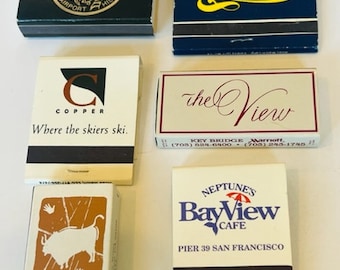Match Book vtg Advertising matchbook Lot Lascaux Maggies Bay View Cafe Ski MB19