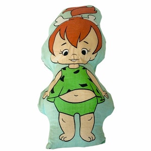The Flintstones Bean Bag Plush vtg toy stuffed animal figure doll 12&quot; Pebbles wilma daughter hanna barbera