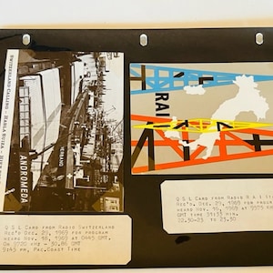 QSL Karte Vintage AM-funkstelle DXer Memorabilien 1960er Lot Postkarte Italia Italy and Switzerland habla suiza 1969