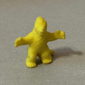 Vintage Japan Diener Rubber Toy Figure Eraser Monster Kaijou Godzilla Yellow