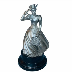 Avon Award Figurine Albee Sculpture en métal Award décor cadeau vtg statue sac à main chapeau