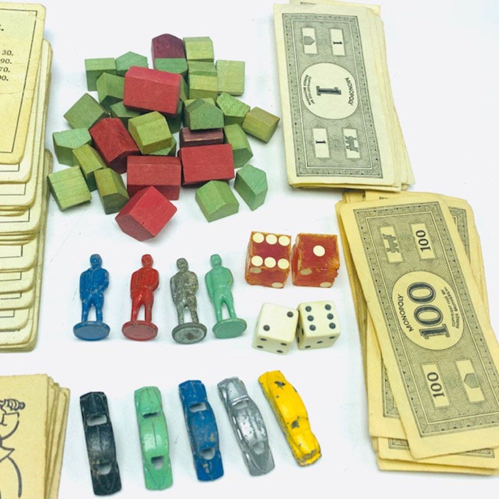 MONOPOLY GAME PIECES 1960s Parker Brothers Vintage Antique Etsy UK