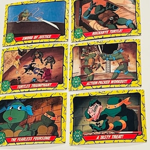 Teenage Mutant Ninja Turtles Trading Cards Lot sticker Mirage Topps TMNT vtg N16