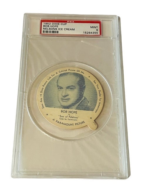 Bob Hope Dixie Cup 1952 Nelsons Ice Cream Trading Card PSA 9  display picture 1