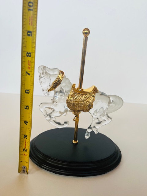 Franklin Mint Crystal Prancer Carousel Horse Figurine Sculpture