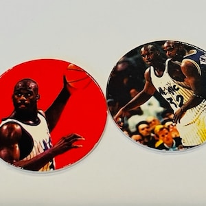 Shaquille O&#39;Neal Shaq Pogs lot Slammer Milk Cap game vtg game LSU Lakers Magic 3