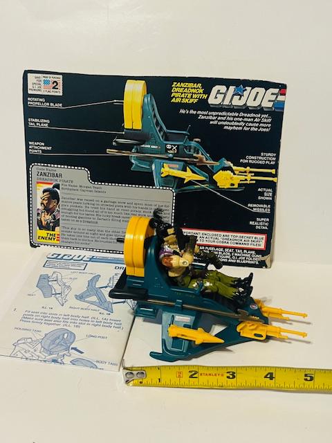 Zanzibar Air Skiff 1987 Gi Joe Hasbro ARAH Figure Vehicle COMPLETE