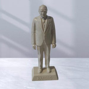 Warren Harding Marx President America Toy Figure 1960 vtg Political 29th white