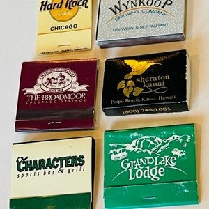 Match Book vtg Advertising matchbook Lot Wynkoop Naniwa Kauai Broadmoor Cafe MB3
