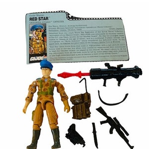 GI JOE HASBRO Cobra vintage actie figuur originele complete losse wapens accessoires bestandskaart militaire 1991 Red Star Oktober Oktober Guard