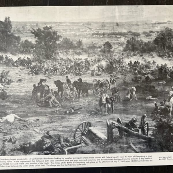Guerra Civil Occidental 14X11 Impresión Documental Foto Ayuda Luis Avilés Gettysburg campo de batalla sindical BC3