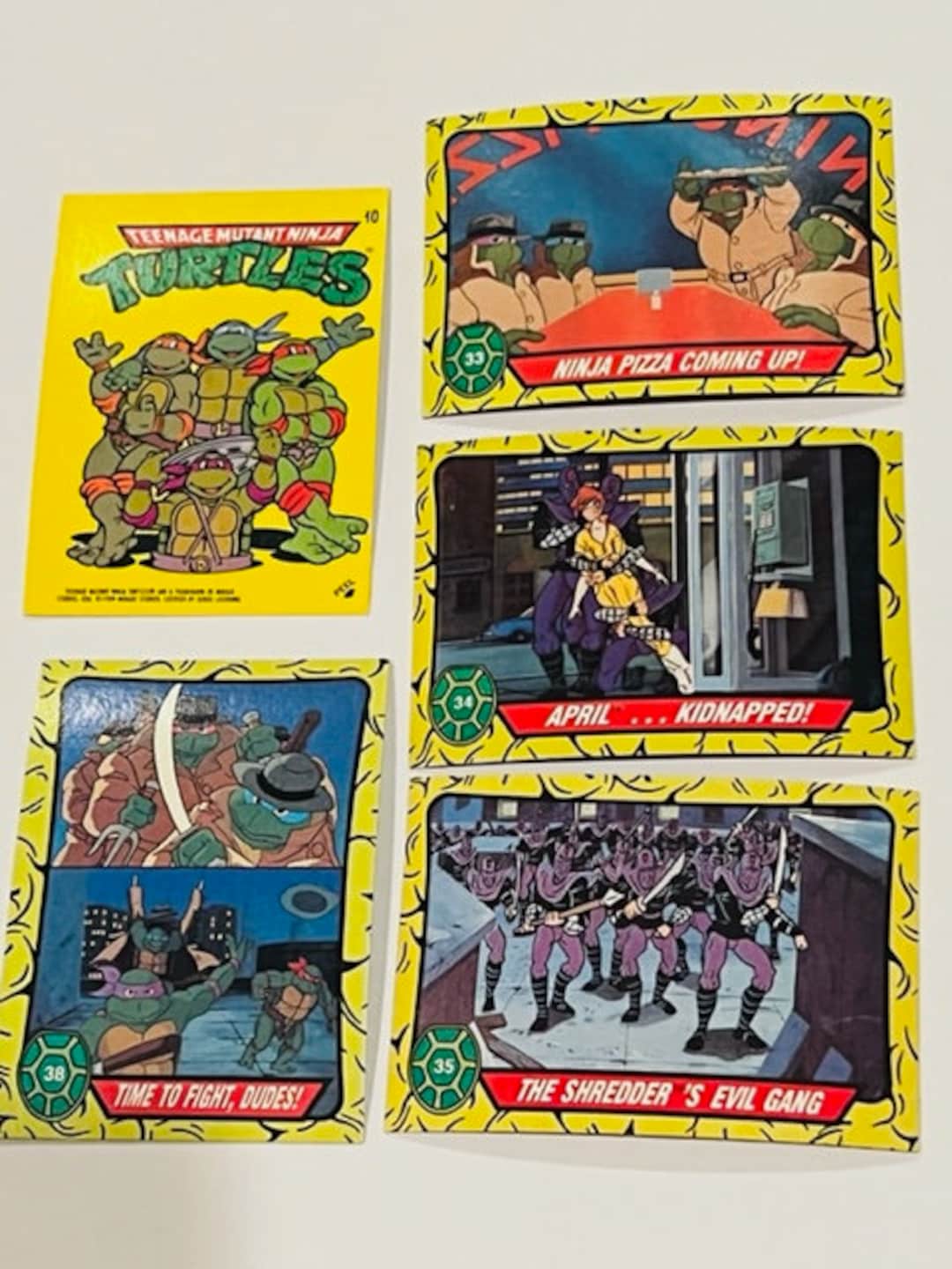 Teenage Mutant Ninja Turtles Trading Cards Lot Sticker Mirage Etsy