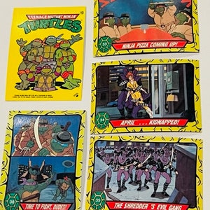Teenage Mutant Ninja Turtles Trading Cards Lot sticker Mirage Topps TMNT vtg N13
