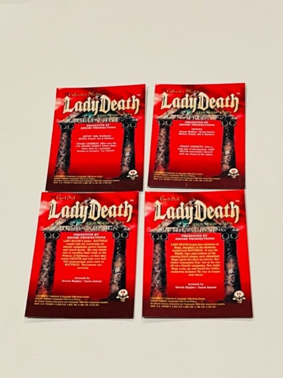Lady Death Comic Trading Cards Lot Chromium Chaos Cryptic Chrome