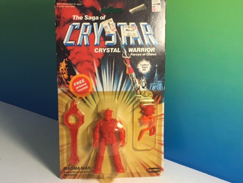 CRYSTAR MAGMA MAN 1982 Remco moc vintage action figure Forces Etsy