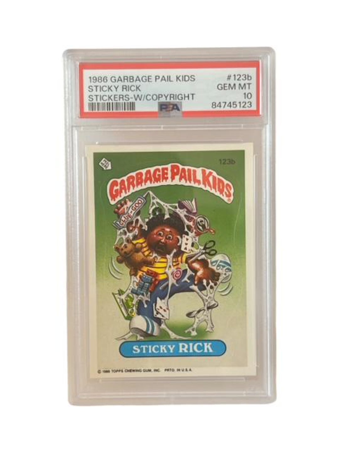 Garbage Pail Kids Trading Card 1986 Sticker Sticky Rick PSA 10 POP 28 ...