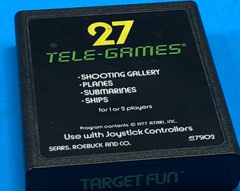 1977 ATARI ビデオ ゲーム カートリッジ プログラム ビンテージ エレクトロニクス 2600 テスト済み 動作確認済み ジョイスティック コントローラ付き Sears Tele-games Target fun 27