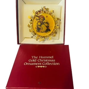 Danbury Mint Hummel Gold Christmas Ornament Figurine Goebel 1986 vtg Chick Girl