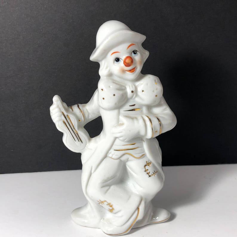 VINTAGE PORCELAIN CLOWN Germany made figurine statue sculpture Etsy