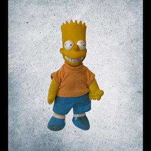 Vintage The Simpsons Bart Plush Stuffed Animal Burger King toy 1990 Figure Dude