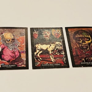 Rock Cards Rockcards Pushead Album sticker lot 1991 Sanda Kuwait Abyss Clown dog