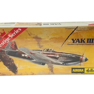 Aurora Heller Model Airplane Kit Jet Plane SEALED box vtg Yak III Russian 1:72