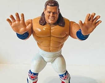 British Bulldog Action Figure WWF 1991 Hasbro WWE Toy Wrestling