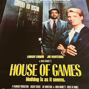 Movie Theater Cinema Poster Lobby Card 1987 Huis van Games Joe Mantegna Crouse