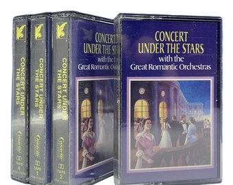 Cassette tapes mixed lot 4 vtg music set songs vintage concert under the stars great romantic orchestra