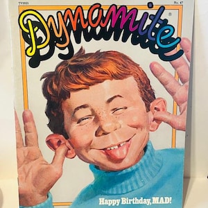 Dynamite Mad Magazine Alfred E Neuman 1978 Copertina Buon compleanno 25° Scholastic BC1