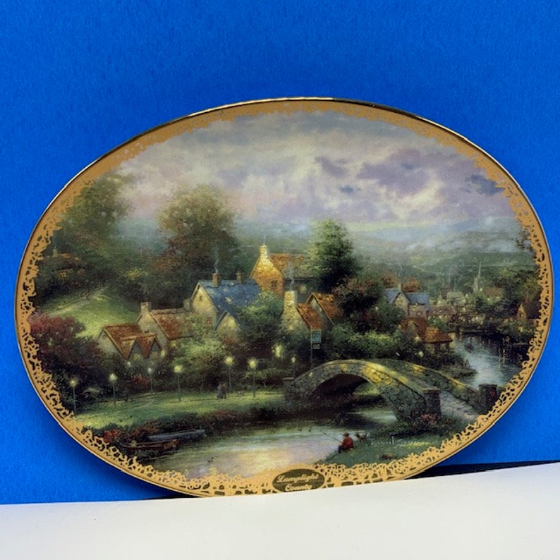 THOMAS KINKADE PLATE collectors limited edition Bradford Etsy