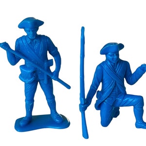 MPC blue revolutionary war civil patriots lot vtg western toys 1960s marx toy soldiers army men pitch fork
