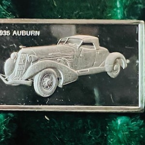 フランクリン ミント シルバー バー ミニ インゴット 1975 センテニアル カー 1935 オーバーン クラシック ヴィンテージ