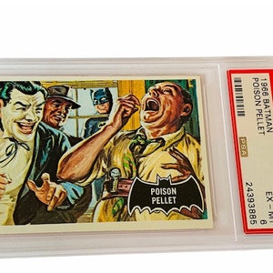 Batman Trading Card 1966 Topps TCG Periodieke publicaties DC Comics PSA 6 robin Justice League Bruce Wayne #11 Poison Pellet Joker