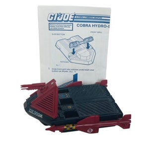 Hydro Sled 1986 Gi Joe Cobra Hasbro ARAH Figuur voertuig COMPLEET vtg boot speelgoed
