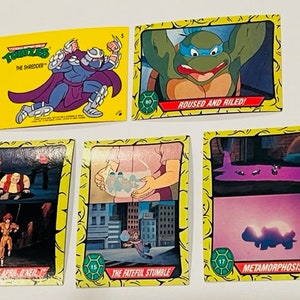 Teenage Mutant Ninja Turtles Trading Cards Lot sticker Mirage Topps TMNT vtg nt6