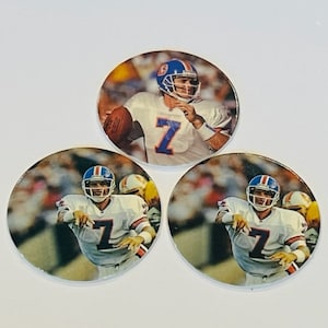 John Elway Denver Broncos Pogs lot Slammer Milk Cap game vtg game Orange Crush 3