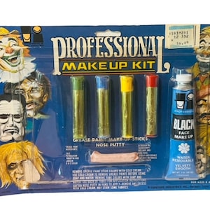 Halloween Frankenstein Clown mask costume decoration vtg face makeup Topstone BC2 image 1
