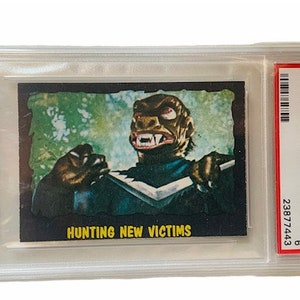 Outer Limits Sciencefiction Alien Horror Universal Monster Trading Card 1964 Daystar Villa Distefano Bubbles Engeland Graded PSA 6 Jachtslachtoffers