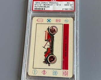 Vintage Cardo Trading Card 1958 Automobiles Cars PSA 10 GEM Mint Stutz Bearcat