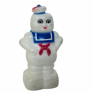 Ghostbusters Stay Puft Marshmallow Man mini figure plastic Pencil Sharpener Ghost Busters toys vintage 1987 RARE peter egon ray winston