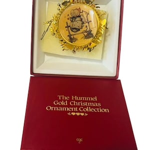 Danbury Mint Hummel Gold Christmas Ornament Figurine Goebel 1986 Apple Fence