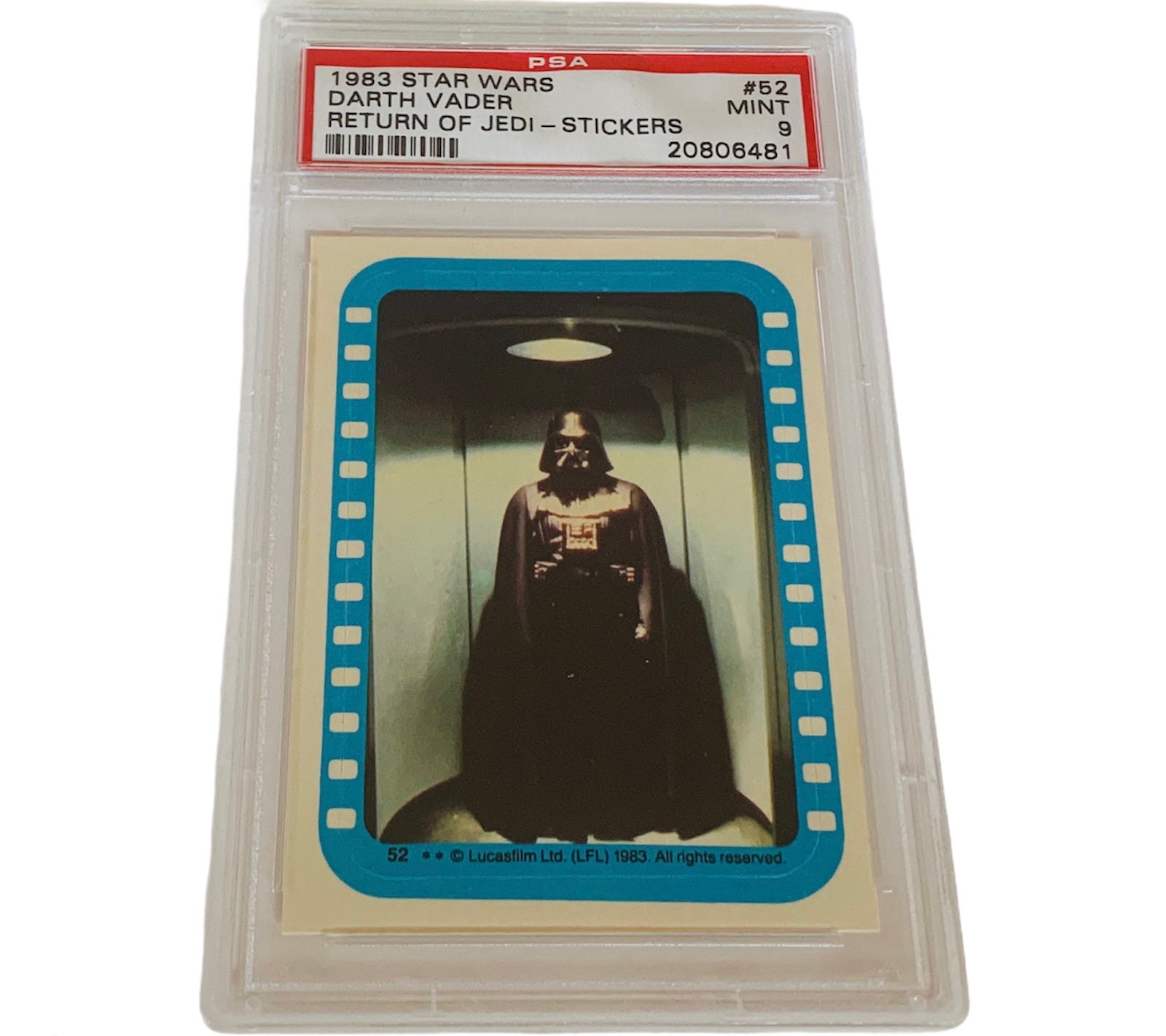 Star Wars Trading Card Vintage Graded PSA 9 Mint Vtg #52 Darth